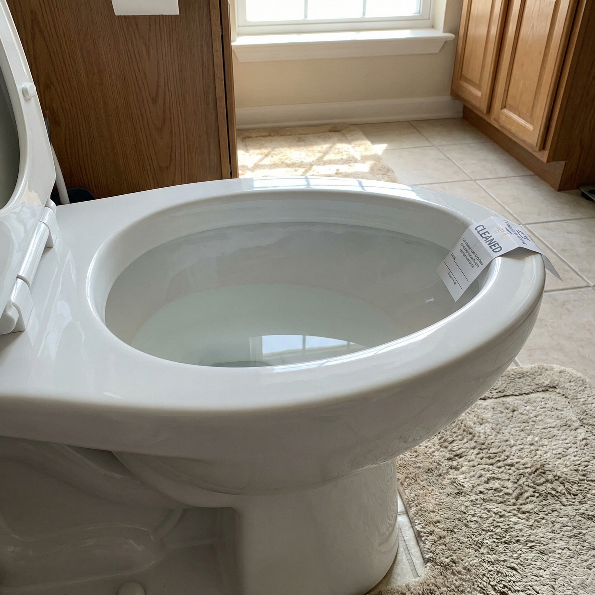 Vaso sanitário limpo e funcionando